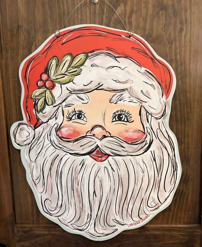 VG Sweet Santa Face Doorhanger