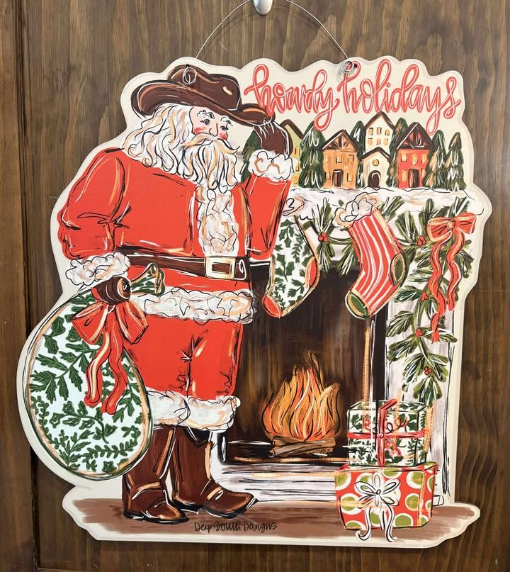 VG Howdy Holidays Doorhanger