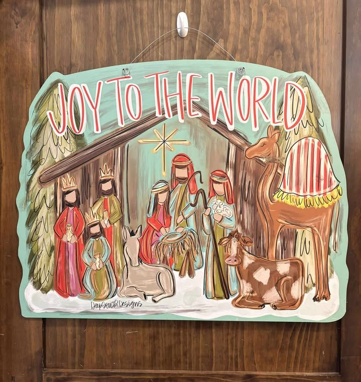 VG Joyful Nativity Doorhanger