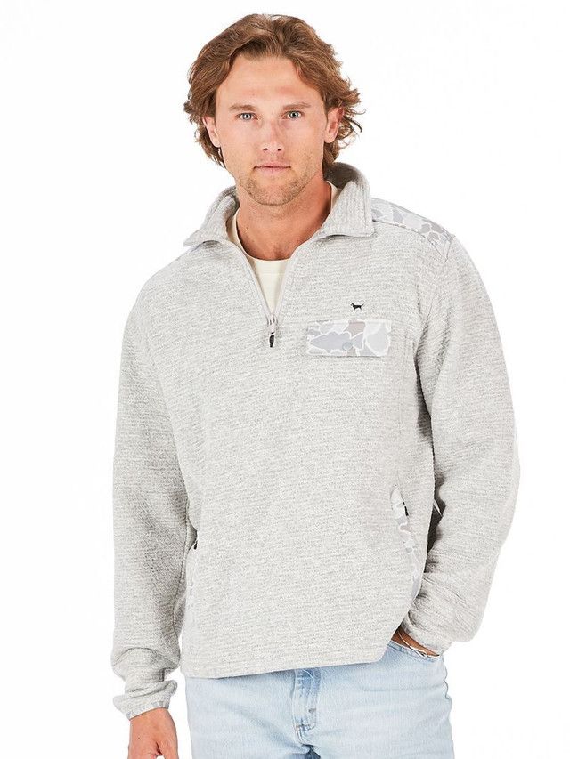 VG Wesley Quarter Zip-Grey Camo