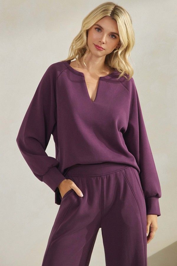 VG The Downtown Top-Eggplant