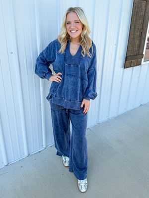 RD Vintage Ribbed Pocket Pant-Navy