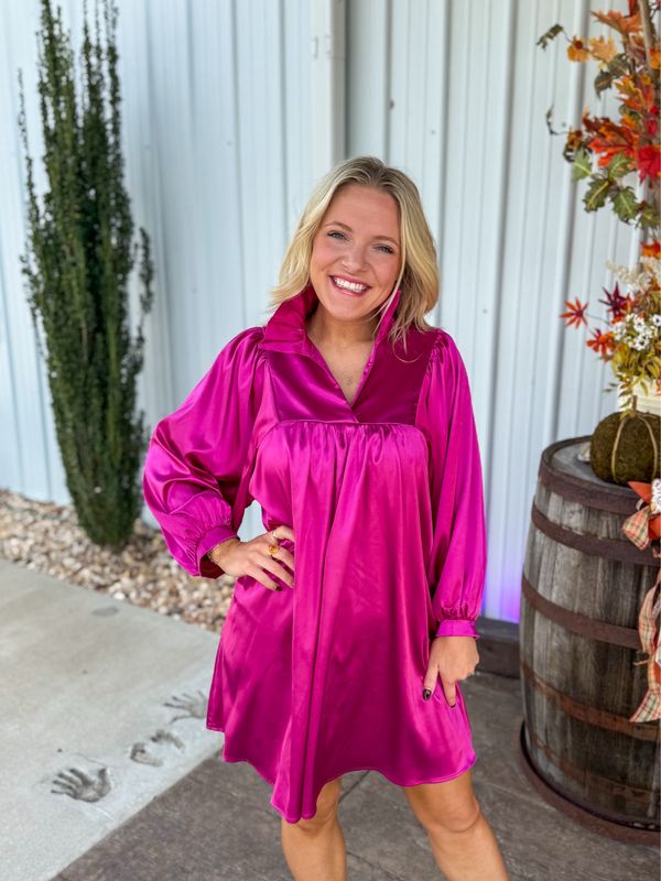 Savannah Magenta Dress