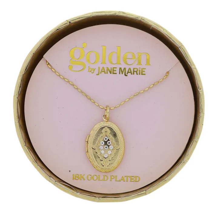 Oval Bar w Locket Necklace