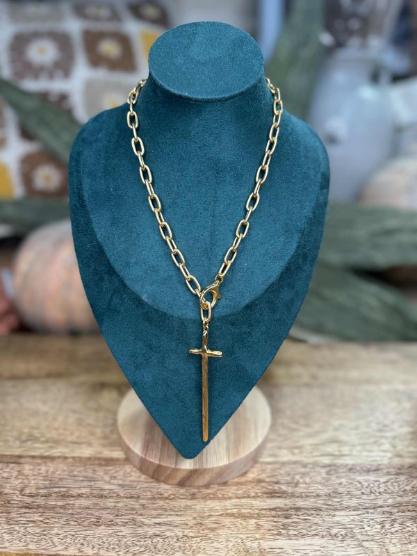 VG Gold Chain &amp; Cross