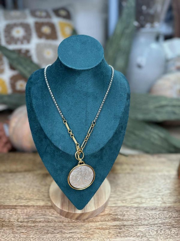 VG Silver &amp; Gold Coin Chain