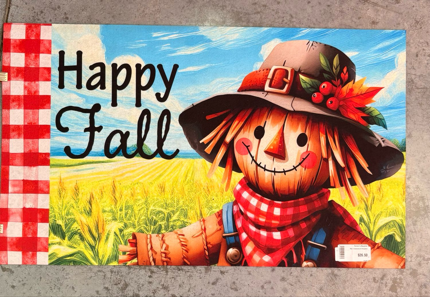 Mat-Scarecrow &amp; Pumpkins