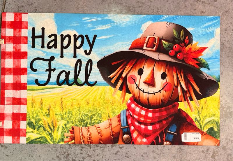 Mat-Scarecrow &amp; Pumpkins