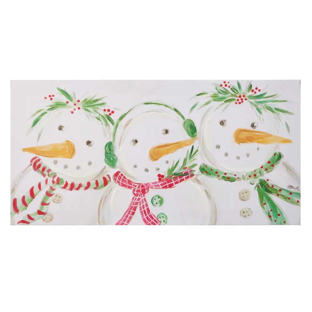 19.75" Snowman Trio Art 19.75" Snowman Trio Art