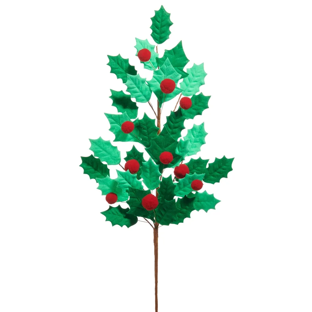 27&quot; Red Holly Spray