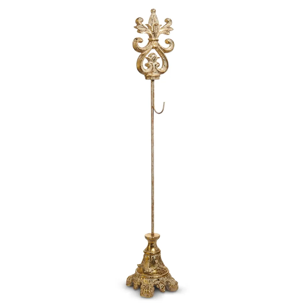 32.5&quot; Gold Wreath Stand