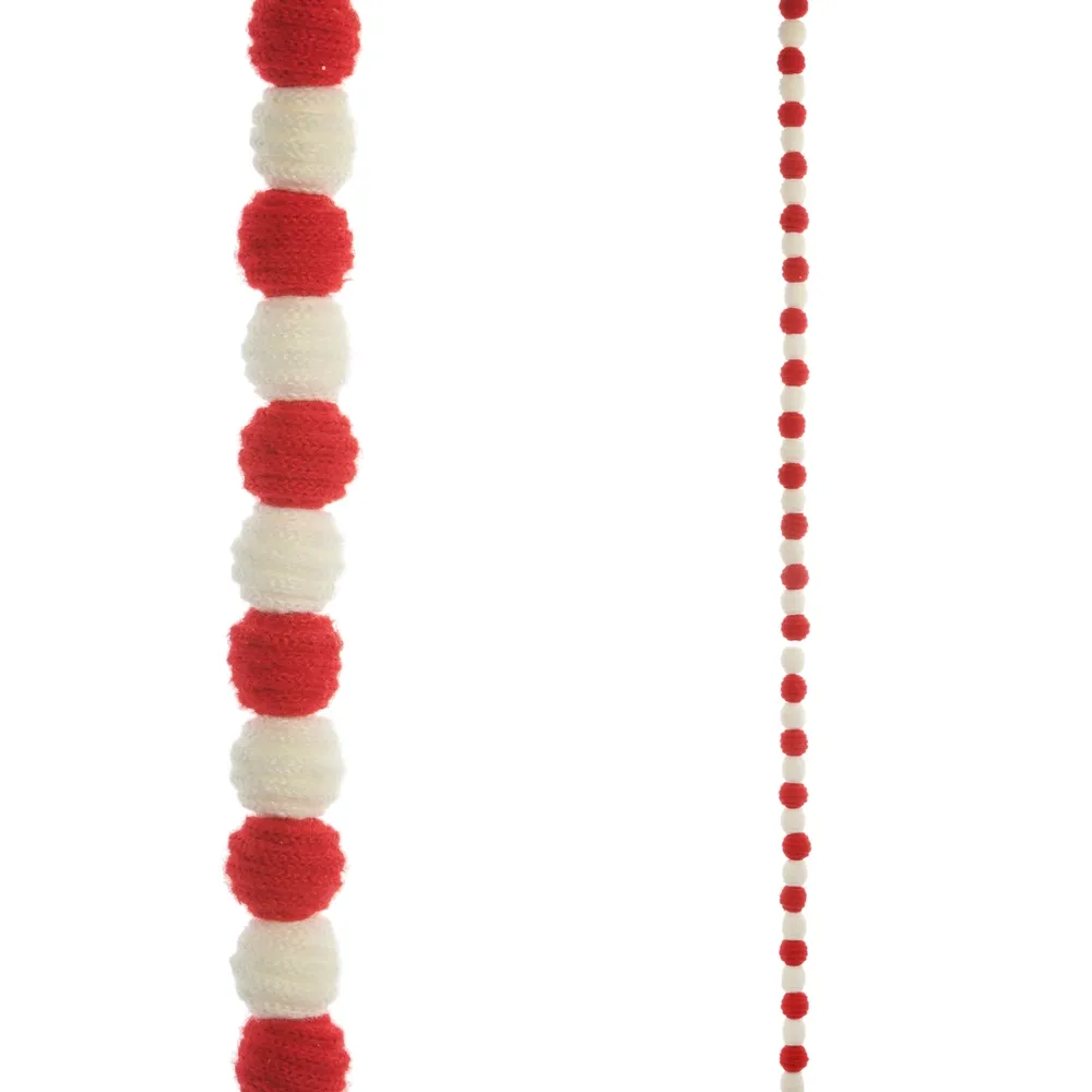 5&#39; Red White Garland