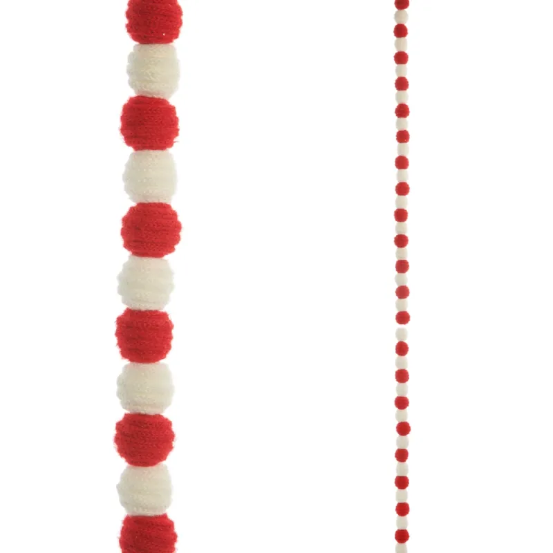 5' Red White Garland
