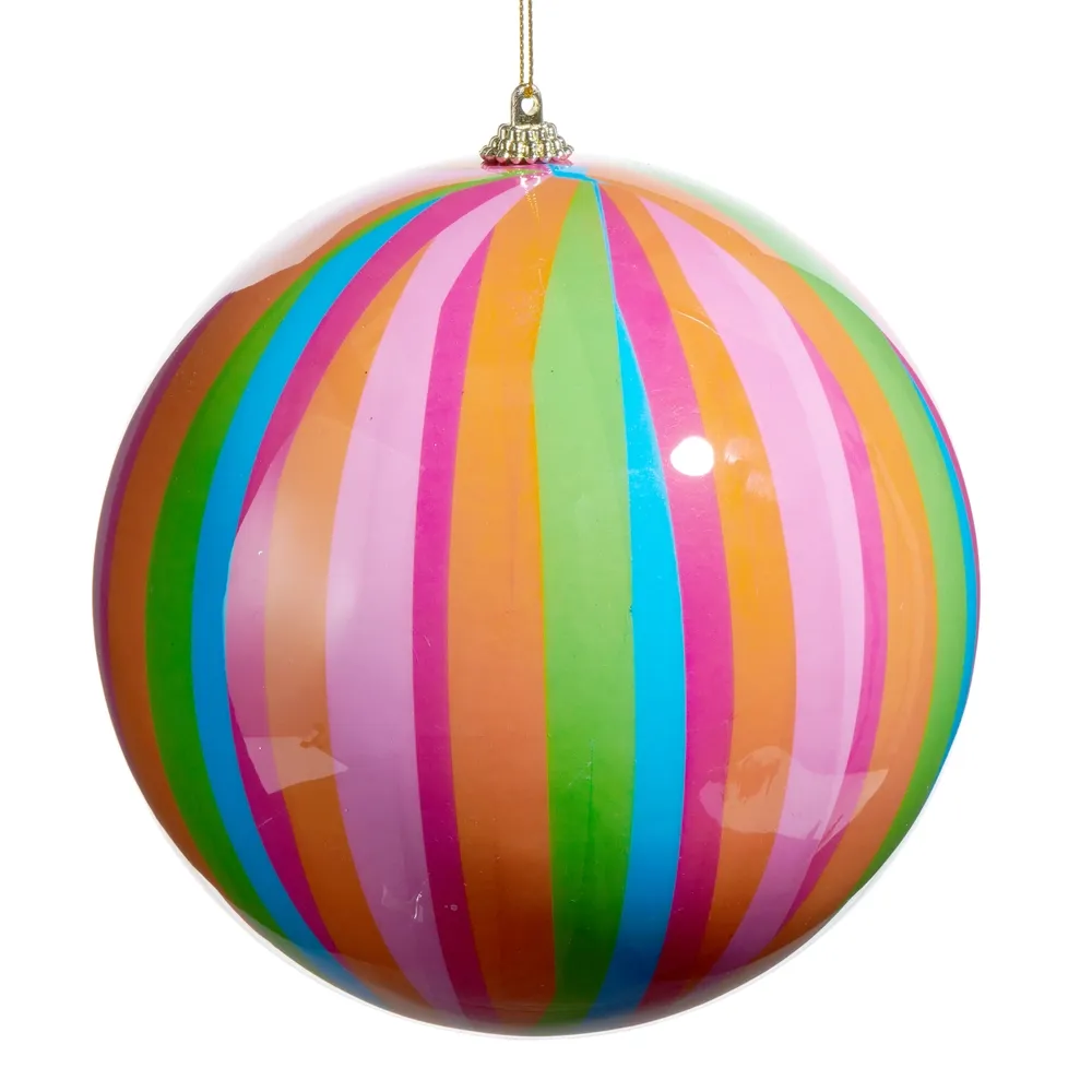 6&quot; Stripe Ball Ornament