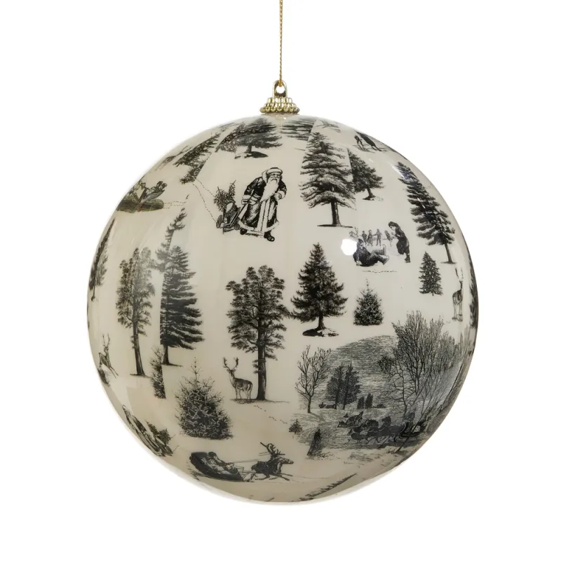 6" Woods Ball Ornament