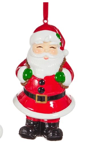 Santa 4.75&quot; Christmas Icon Ornament