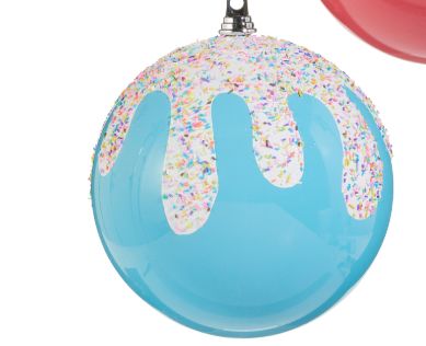 10&quot; Blue Frosted w Sprinkles Ornament