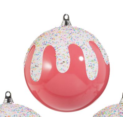 10&quot; Pink Frosted w Sprinkles Ornament