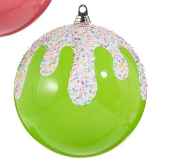 10&quot; Green Frosted w Sprinkles Ornament