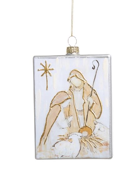 5&quot; Rectangle Family Nativity Ornament