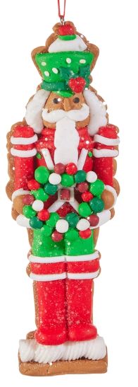 5.75&quot; Green Ginger Nutcracker Ornament