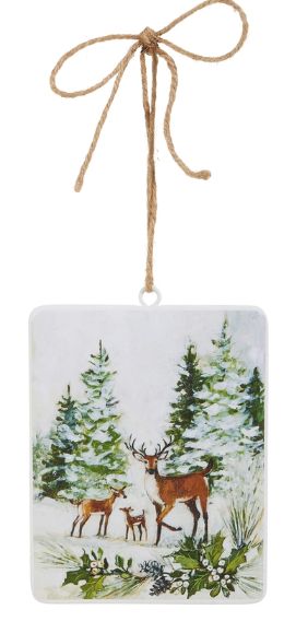 6.25&quot; Forest Multiple Deer Ornament