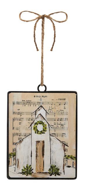 O Holy Night Music Sheet Church Ornament