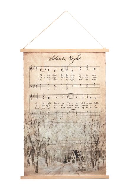 Silent Night 42.75&quot; Hanging Music Sheets