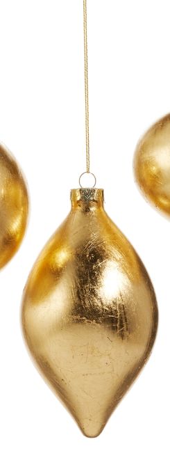 4&quot; Long Gold Leaf Ornament