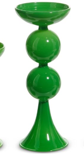 Med Green Candle Holders