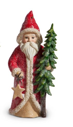 Red Santa w Star Ornament