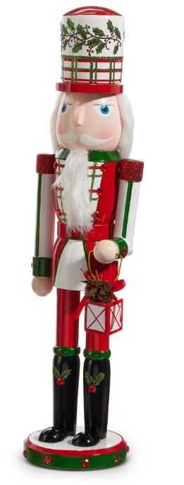 Red Hat Plaid &amp; Holly Nutcracker
