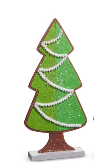 Green Bright Felt Gingerbread Tree