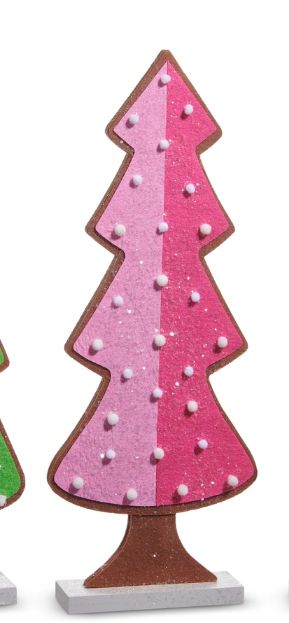Pink Bright Felt Gingerbread Tree