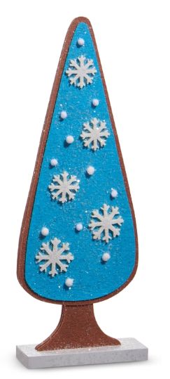 Blue Bright Felt Gingerbread Tree
