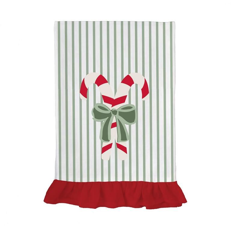 Candy Cane Tea Towel
