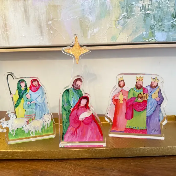 Laura Giles Acrylic Nativity Set