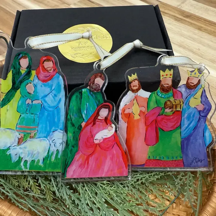 Laura Giles Acrylic Ornament S/3