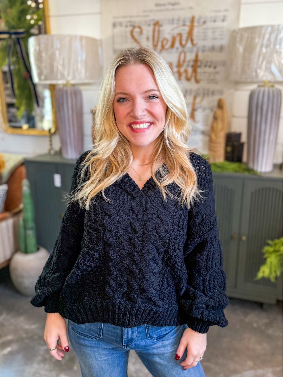 RD Black Knitted Top