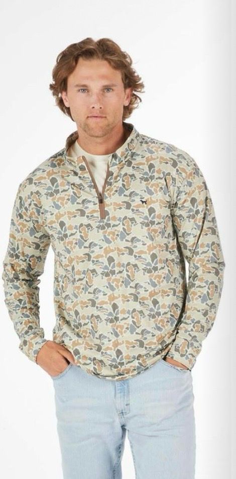 VG Mens Qtr Zip-Lt Camo