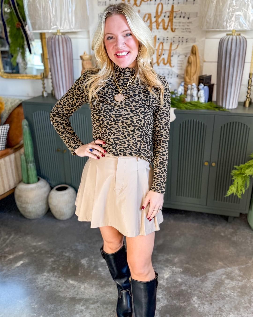 The Merrick Jacquard Mock Neck