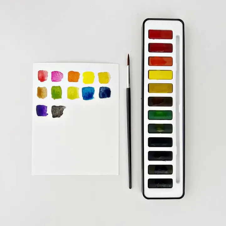 Watercolor Paint Set w Brush
