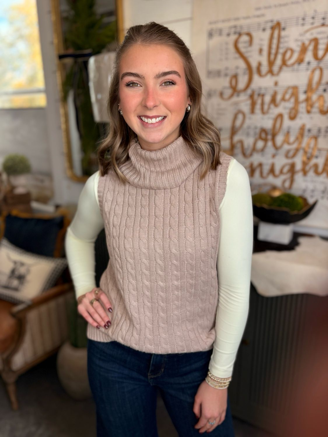 Harper Cable Knit Top