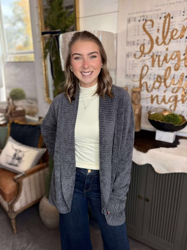 Cozy Chalet Cardi-Charcoal