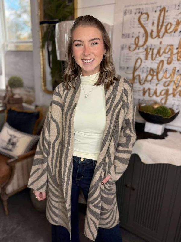 Warm Zebra Cardi
