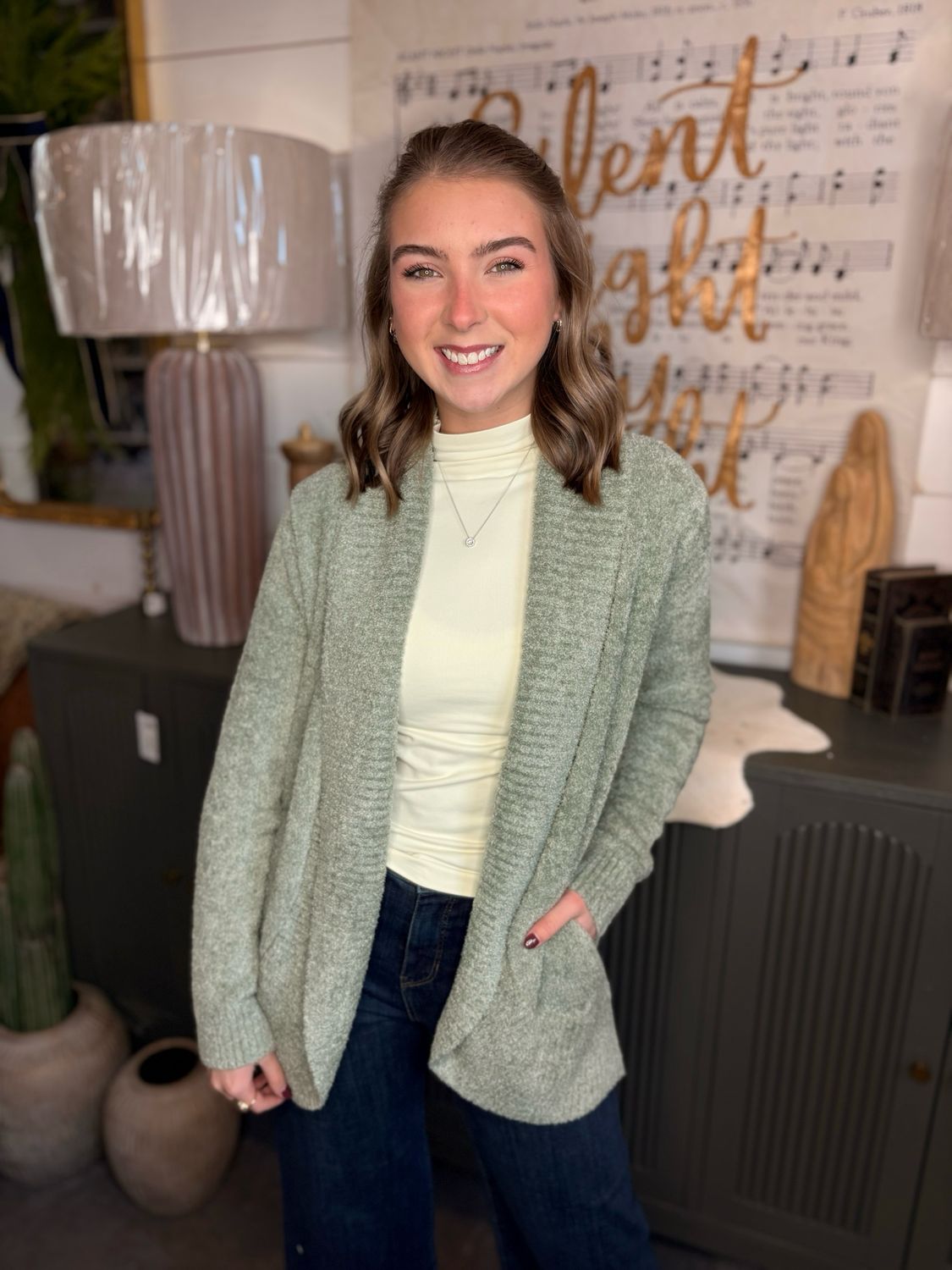 Cozy Chalet Cardi-Sage
