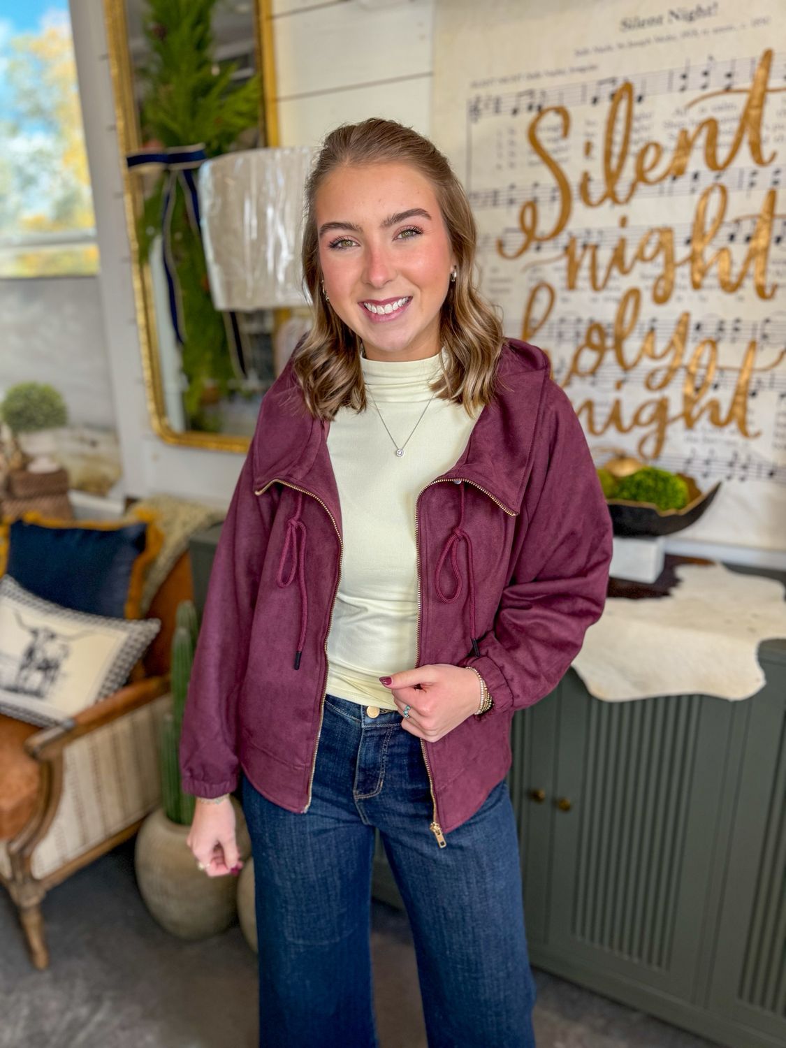 The Sadie Jacket-Merlot