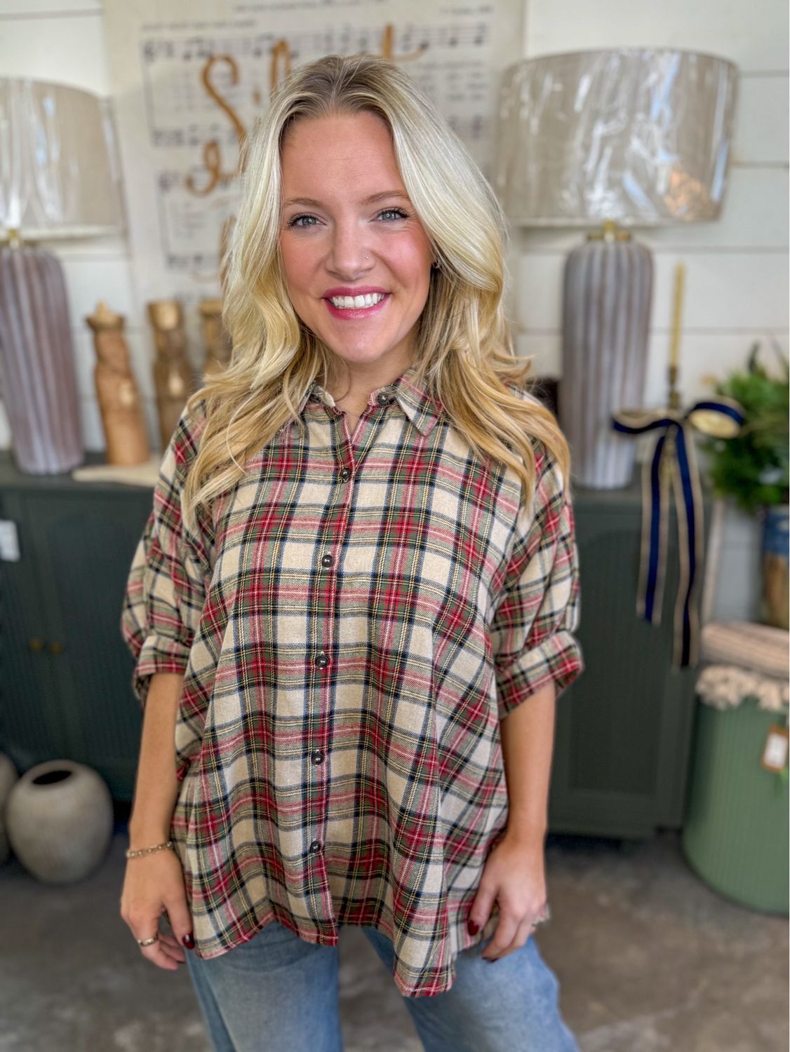 CH Campfire Plaid Top