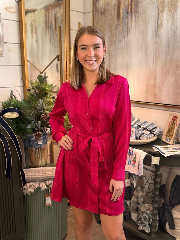 The Monique Dress-Magenta