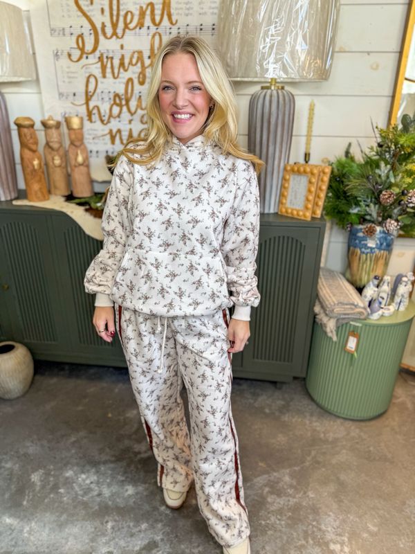 Floral Printed Terry Pant